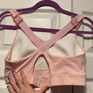 NWOT: Outdoor Voices Light Pink Racerback Sports Bra - Size L/XL/D-Cup